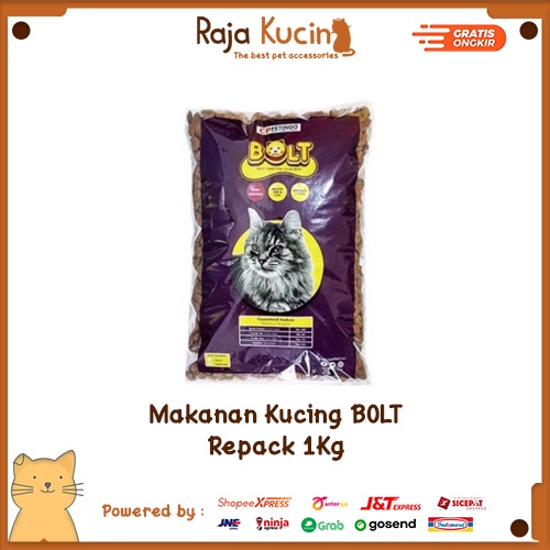 Makanan kucing BOLT 1kg Repack