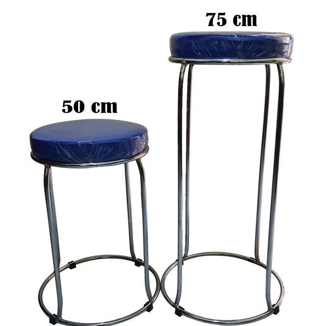 Kursi Bulat/ Kursi Cafe / Bar / Kursi Besi Tinggi 50Cm