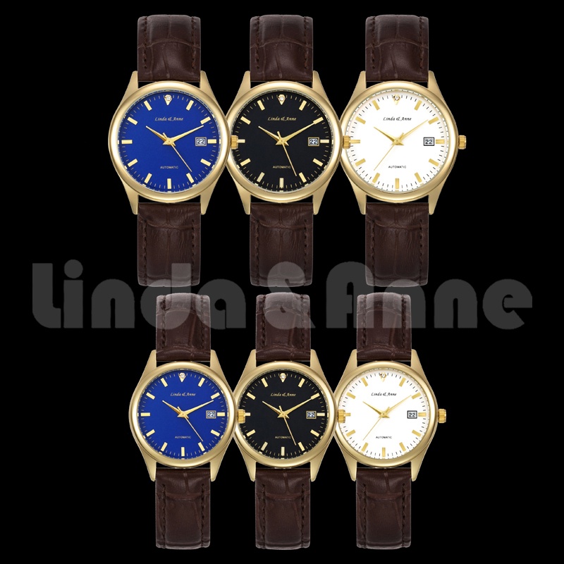 Jam Tangan Wanita Original Pria Anti Air Analog Kulit Terbaru Tanggal Otomatis/Jam Tangan Couple