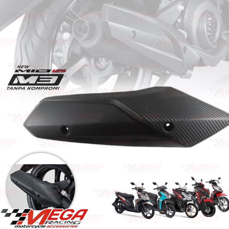 Tameng Knalpot M3-MIO Z-S-X RIDE 125-SOUL GT 125 BLUECORE Tutup Cover Pelindung Muffler Knalpot