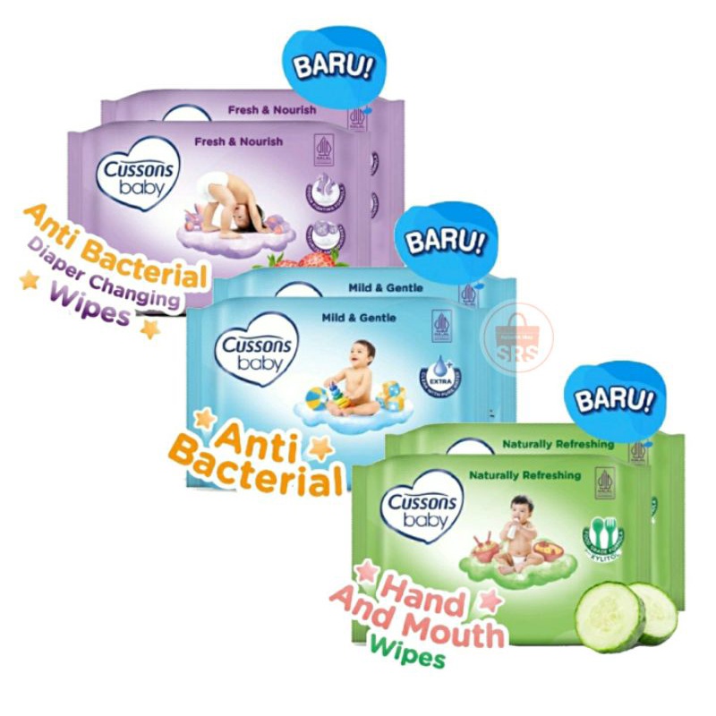 Cussons Baby Wipes isi 50 sheet | 45 sheet | Tisu Basah Bayi | Tisue Baby Wipes Cussons (1 SAJA ISI 45 LEMBAR)