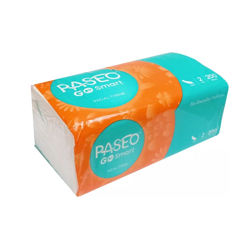 PASEO Go Smart Facial Tissue - 200's 2 Ply