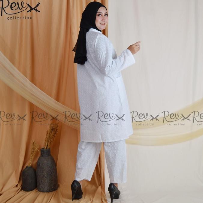 SETELAN CELANA TUNIK / BAJU IHROM WANITA / PERLENGKAPAN UMROH WANITA