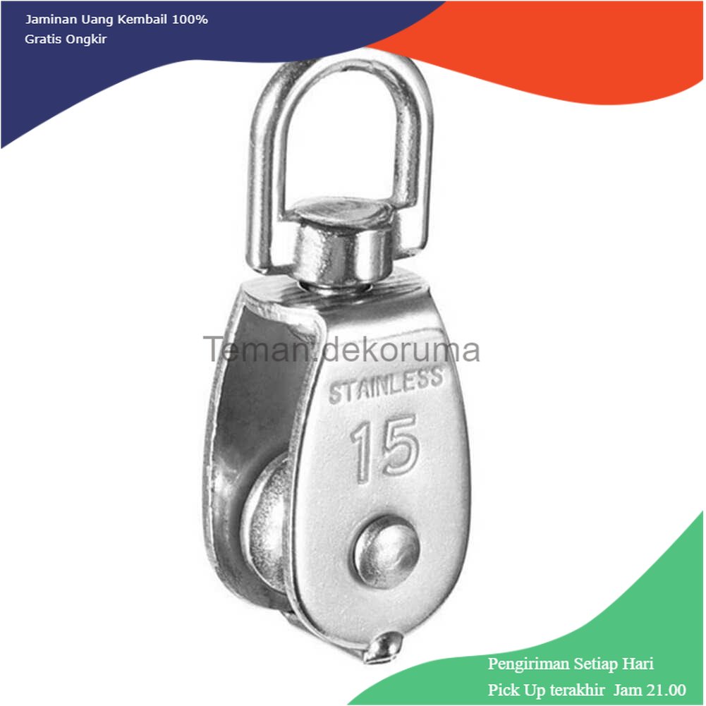 TD - PKK ASOL Katrol Kerekan Mini Serbaguna Swivel Pulley Stainless Steel