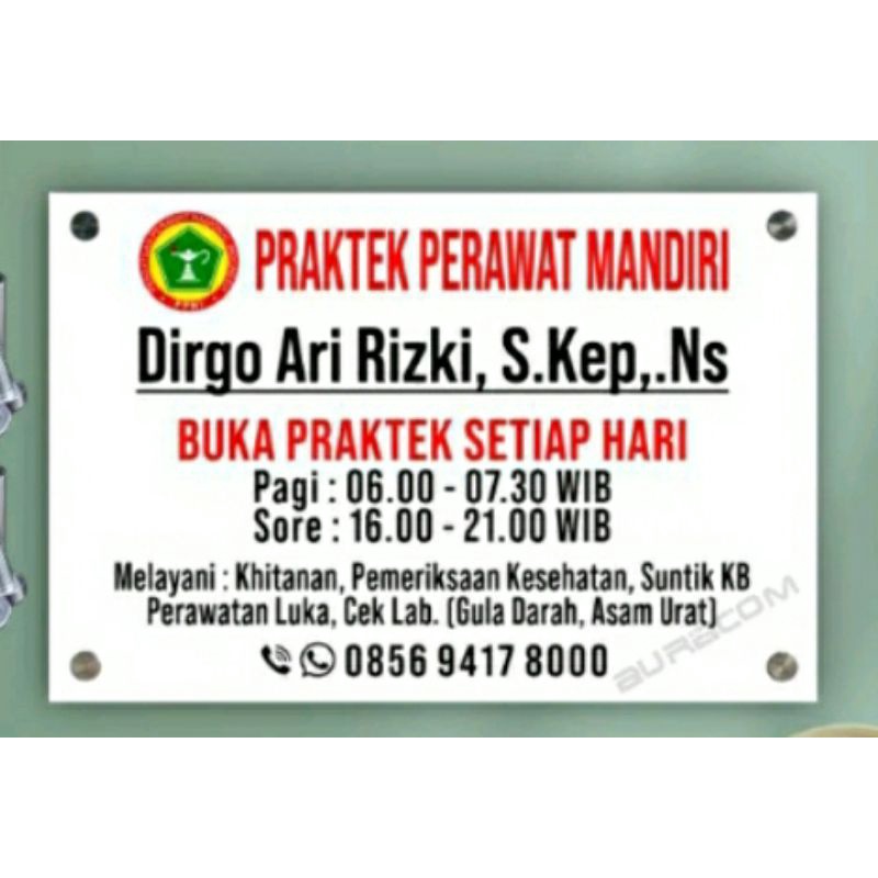 

Papan nama praktek dokter ,bidan,apotek