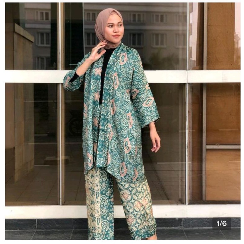 one set outer kulot /batik viscos