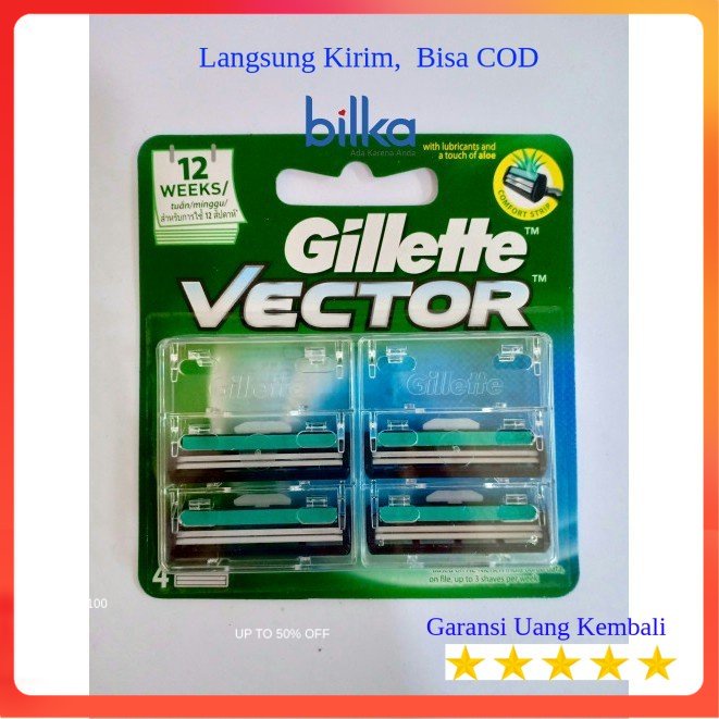 

[Yunko] Gillette Vector Refill 4's Alat Perawatan Wajah Makeup Perawatan Tubuh Asesoris Salon Souvenir Kado Parcel Hampers Bingkisan Babershop Wisata Travelling Rekreasi Serbaguna Multifungsi