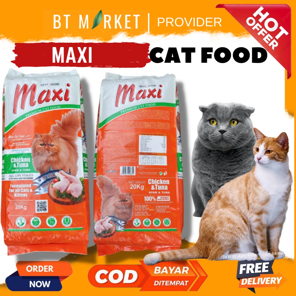 PAKAN KUCING MAXI CAT FOOD - Makanan Kering Premium Maxi Adult Kitten