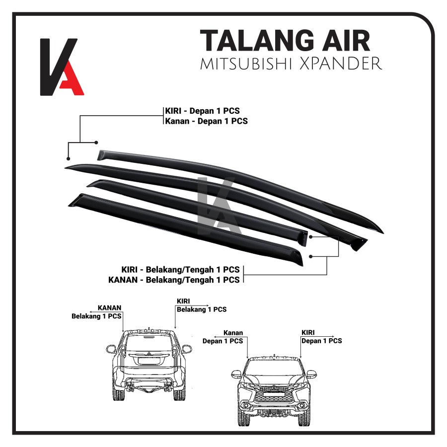 TALANG AIR PINTU MOBIL MITSUBISHI XPANDER MODEL SLIM HIGH QUALITY