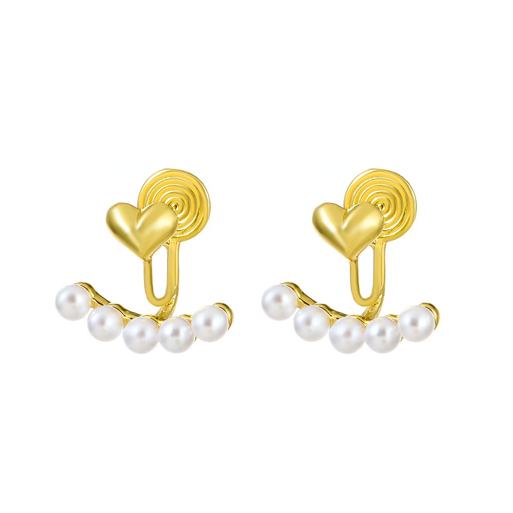 Anting Mutiara Bentuk Hati Gaya Korea Untuk Wanita