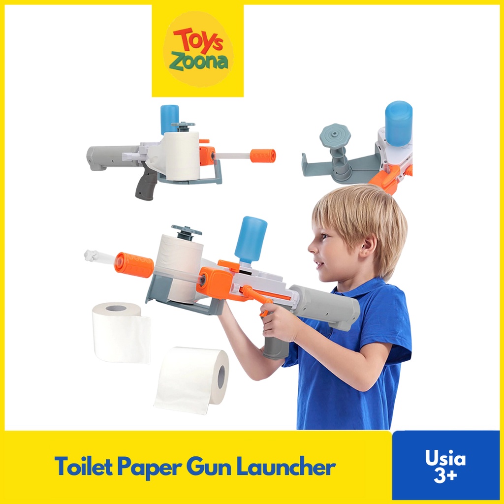 ToysZoona Mainan Anak Edukasi Toilet Paper Gun Tembak Peluru Tisu Shoot Children Toilet Paper Emitter Roll