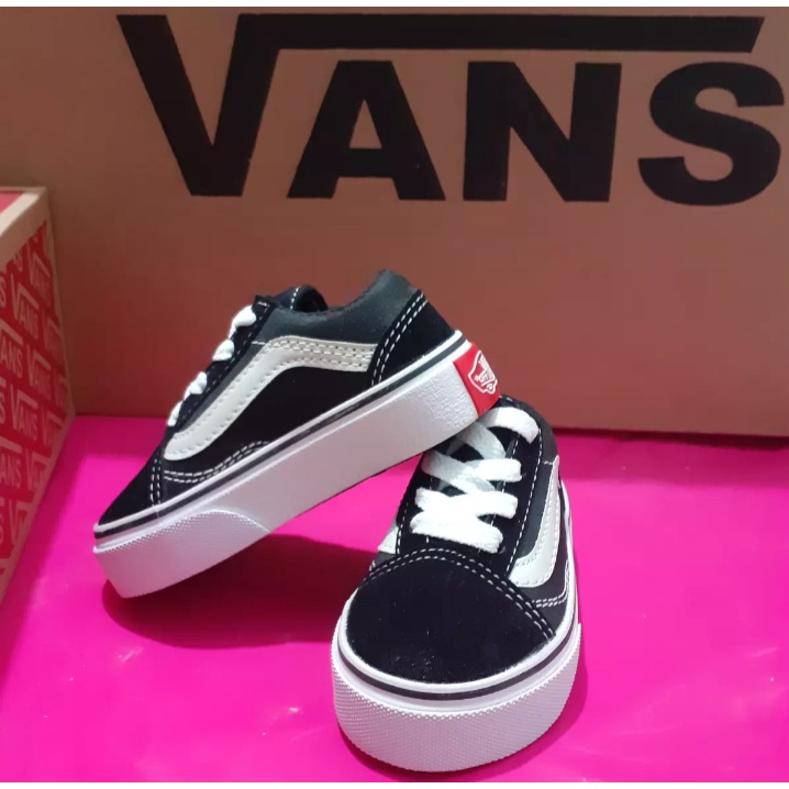 SEPATU VANS OLDSKUL ANAK LAKI-LAKI DAN PEREMPUAN 3-7 TAHUN SD HITAM TAHUN GRADE ORGINAL 100%