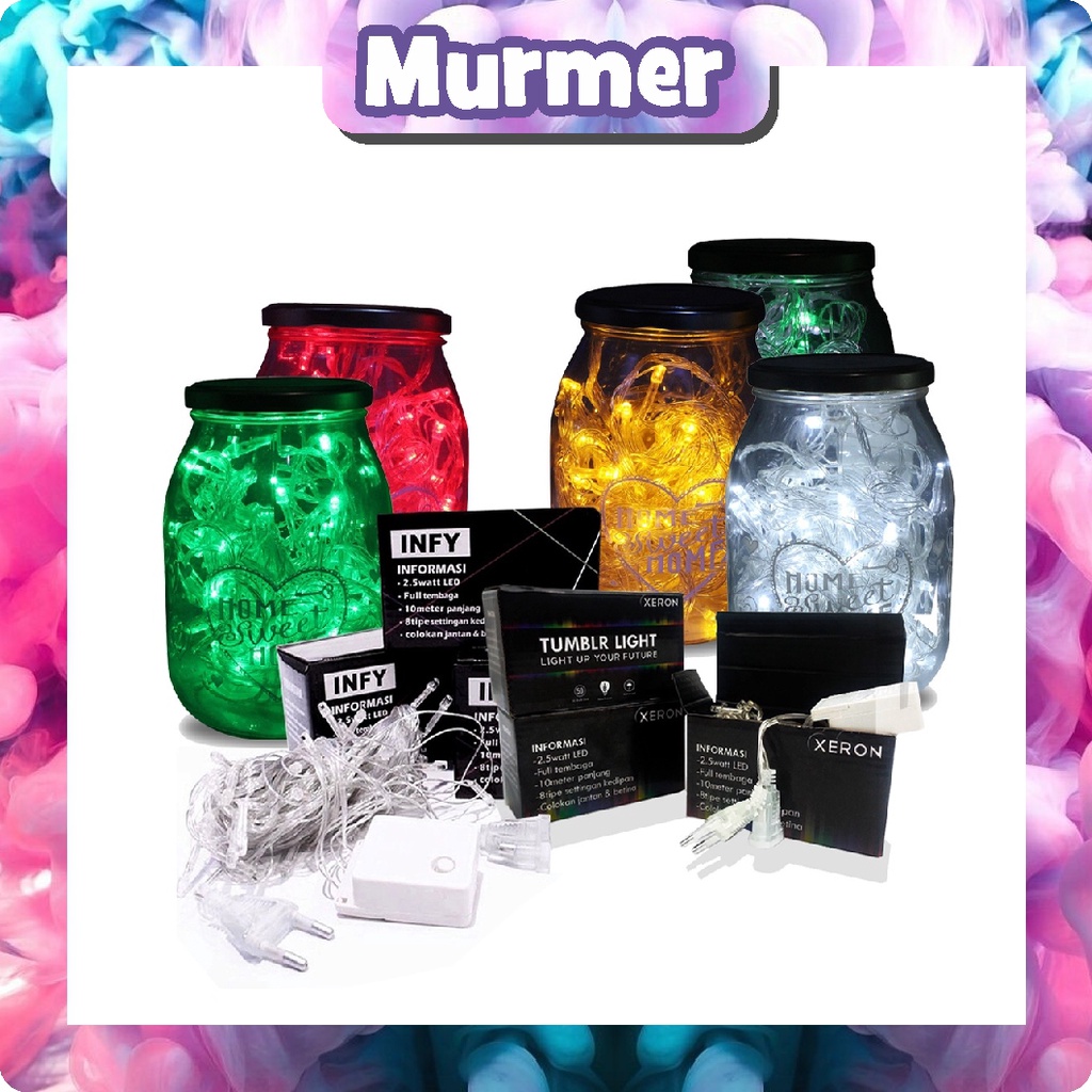 MurmerOfficial Lampu Tumblr 10 Meter LED Natal INFY Box Hias Kamar Dekorasi Light Tumbler E002 E017