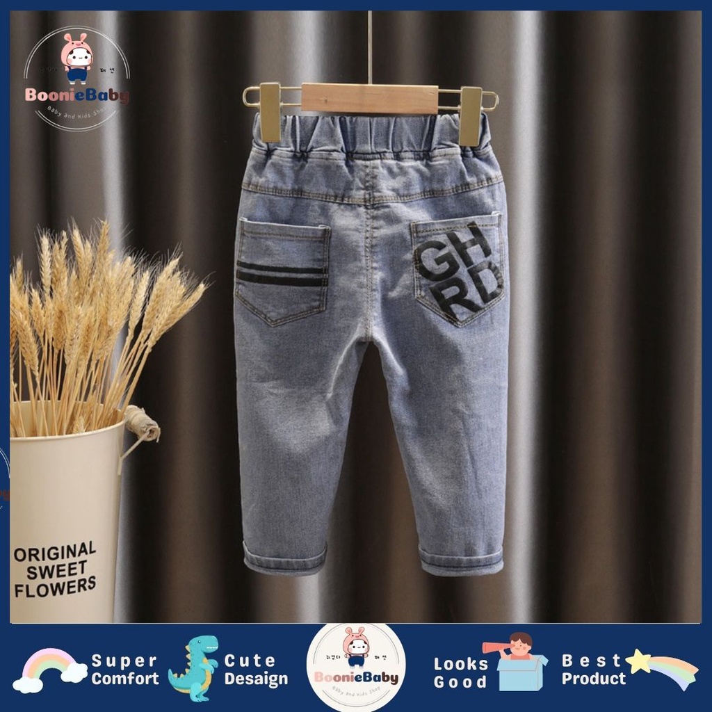 boonie SET NO DS JEANS EBV Setelan Kemeja Bayi anak Laki-laki import Lengan panjang Berkualitas