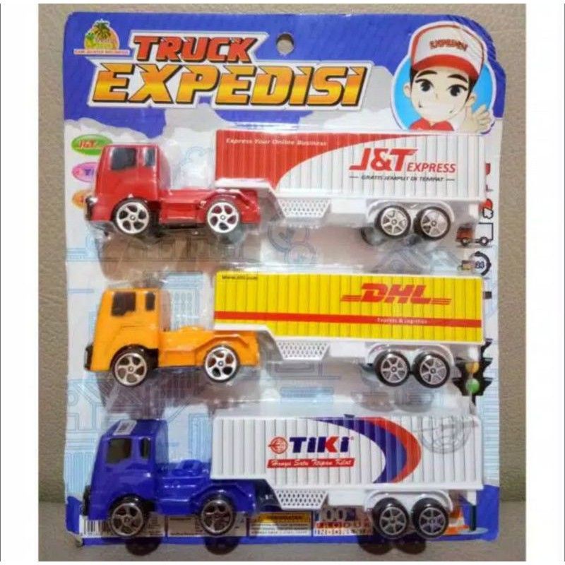 Mainan Truck expedisi DHL/JnT/TIKI