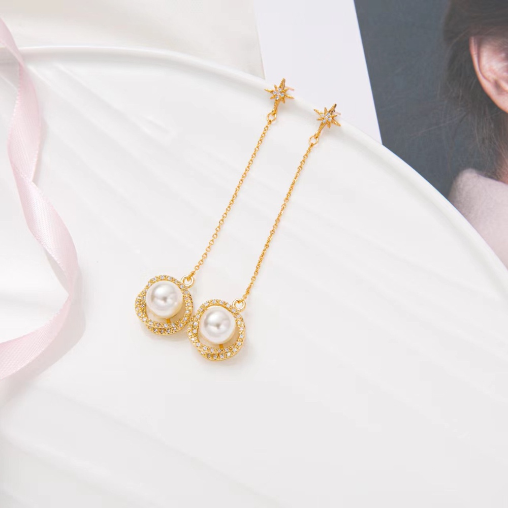 Set Kalung Anting Cincin Mutiara Natural Gaya Korea