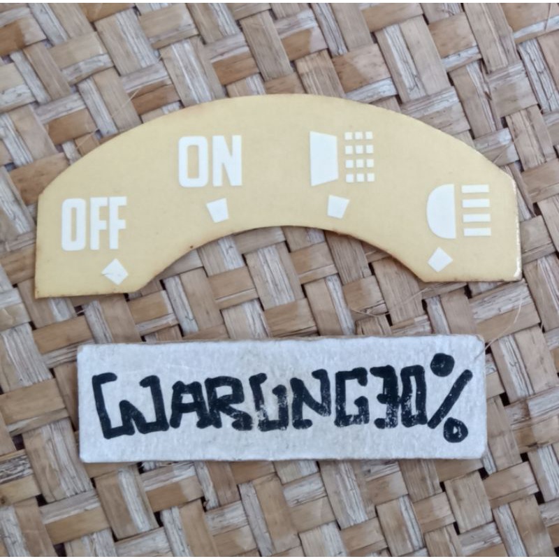 sticker on/off kunci kontak Yamaha V75 original