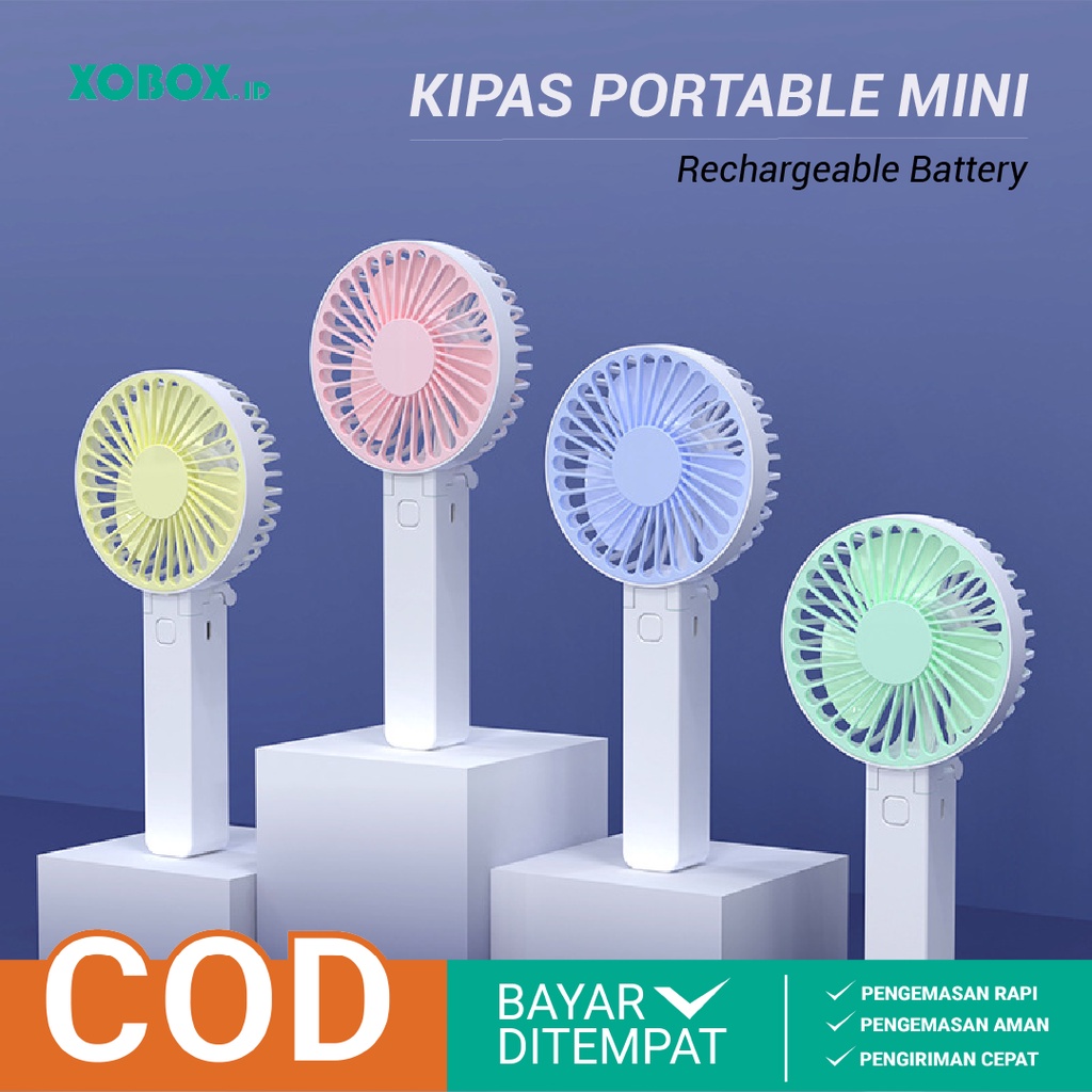 Kipas Mini Lipat Usb Portable Charger Mini Fan Kipas Usb HM020 - XOBOX