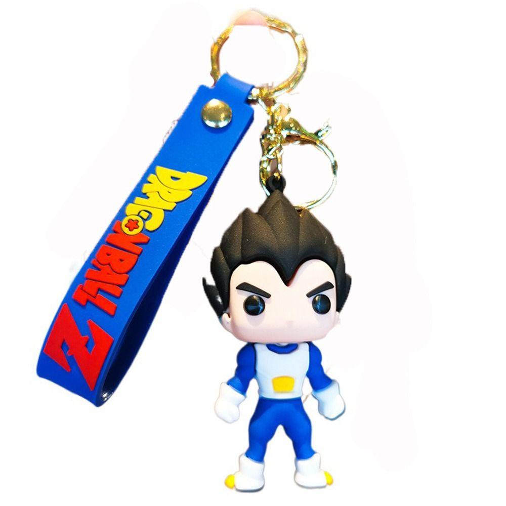 Lanfy Dragon Ball Gantungan Kunci Trendi Lucu Hadiah Hadiah Anime Action Figure Vegeta Kartun Kunci Gesper Son Goku Key Lanyard