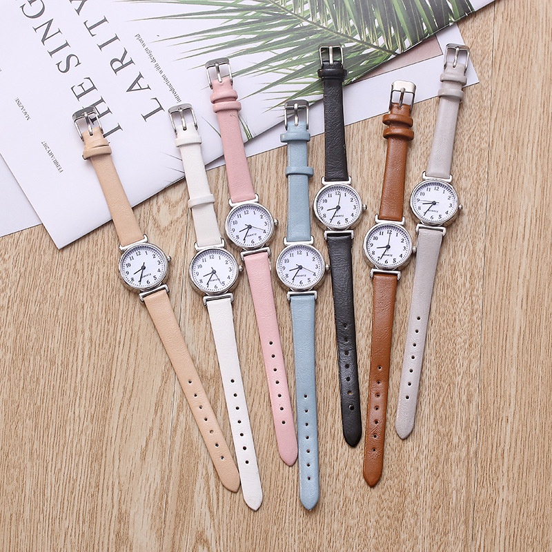 Jam Tangan Wanita A0007 Jam Tangan Kuarsa Sabuk Kasual Sederhana