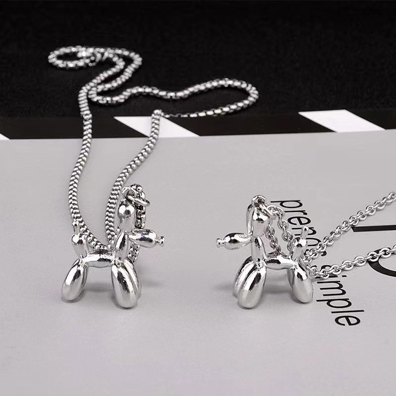 Kalung Dengan Liontin Bentuk Balon Anjing Tiga Dimensi Untuk Pria Dan Wanita