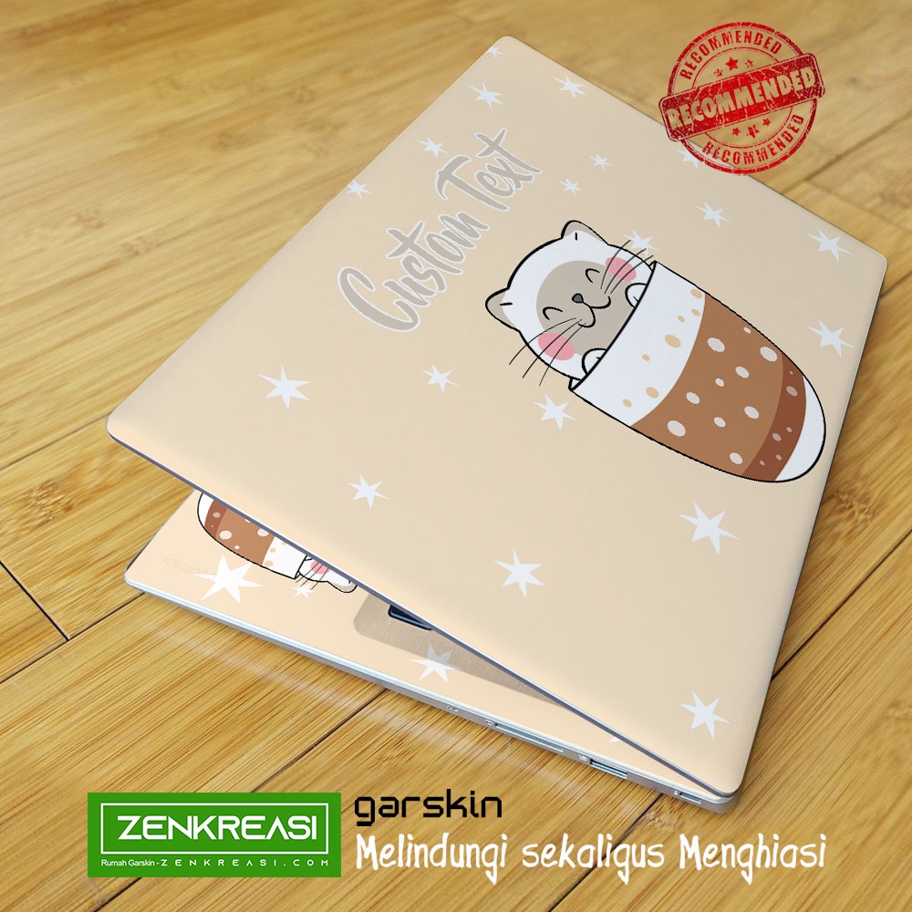 Garskin Laptop Sesuai Merek dan Model Laptop Tema Sleepy Cat