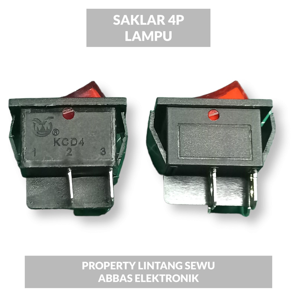 saklar power switch on off ampli mesin las inverter  4 kaki pin