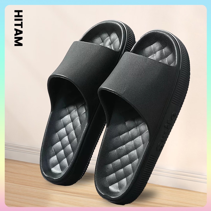 Sendal wanita dewasa model terbaru 2022 sandal Jelly wanita simpel Sandal kamar mandi rumah bagian bawah yang ekstra tebal dan lembut