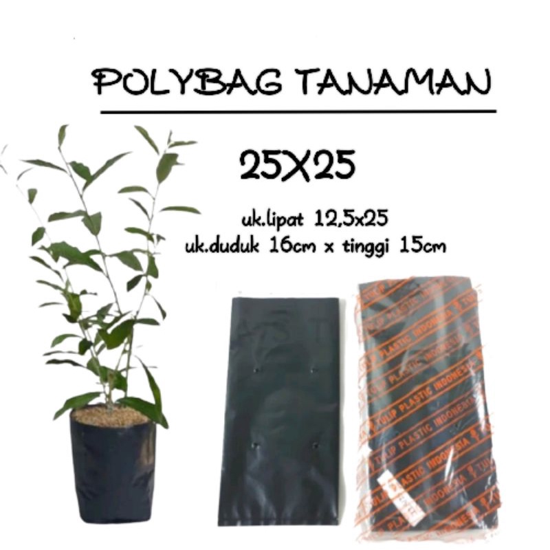 Polybag plastik tanaman 20x20/ 25x25/30x30/ berat 500gram