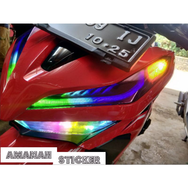 Stiker Sticker Lampu+Alis Vario 125/150 new RGB / Stiker Lampu vario new 2018-2023 Pelangi