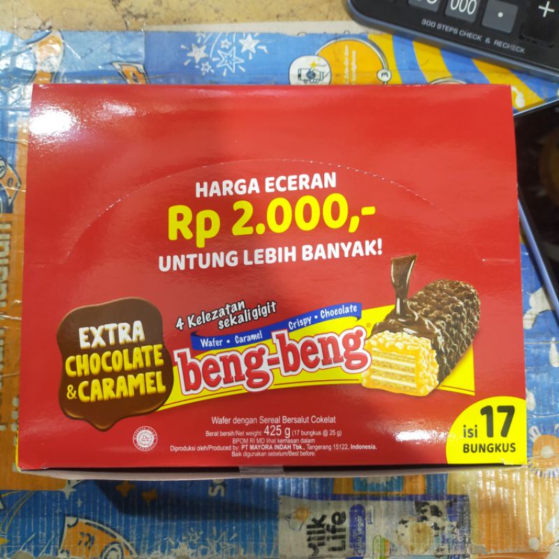 

BENG BENG REGULER /WAFER CARAMEL CRISPY 1 BOX ISI 17 PCS