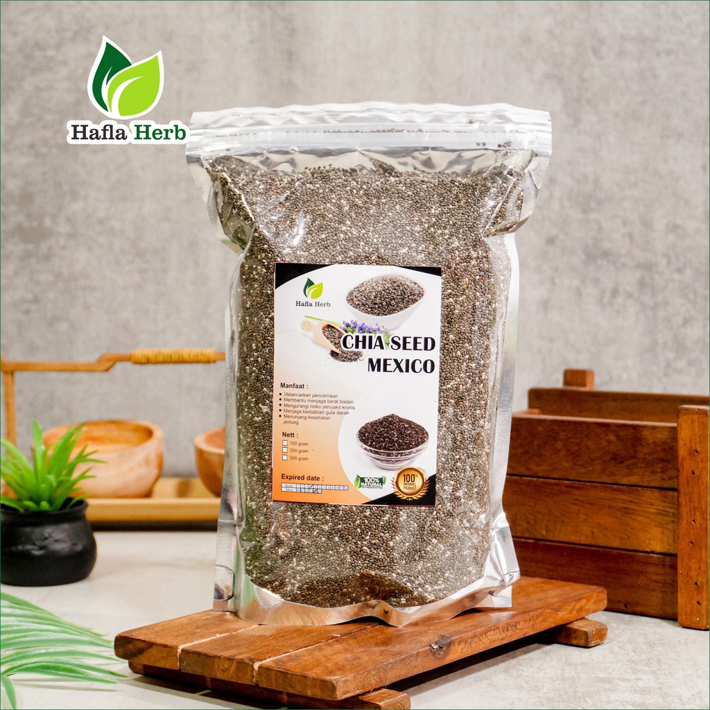 Chia Seed Mexico Organic untuk Diet Freshly Black Cia Sead Organik fresly Biji Chia Seeds