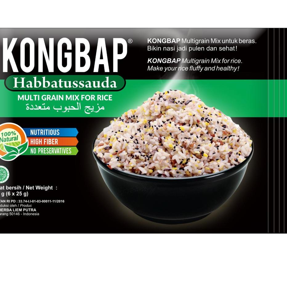 

Sabet Promo--Kongbap Multi Grain Mix Habbatussauda 150gr (6x25 gr)