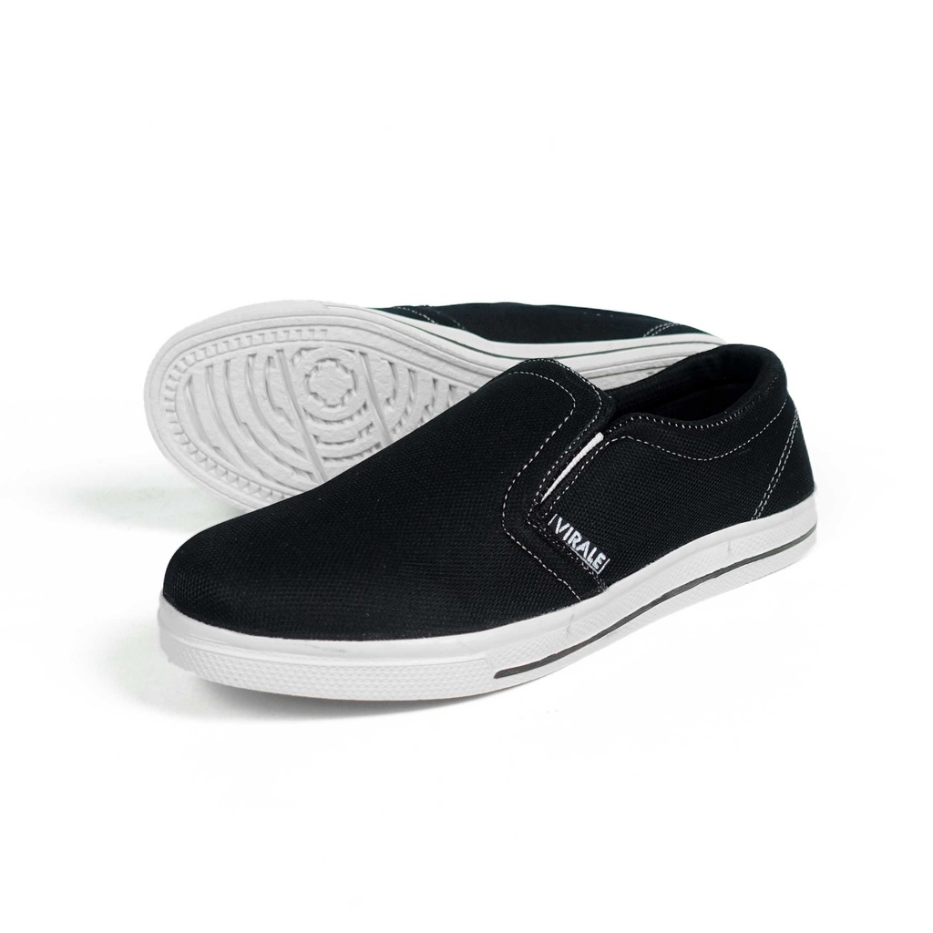 Sepatu Kasual Pria Slip On Canvas SC 01 NAVY