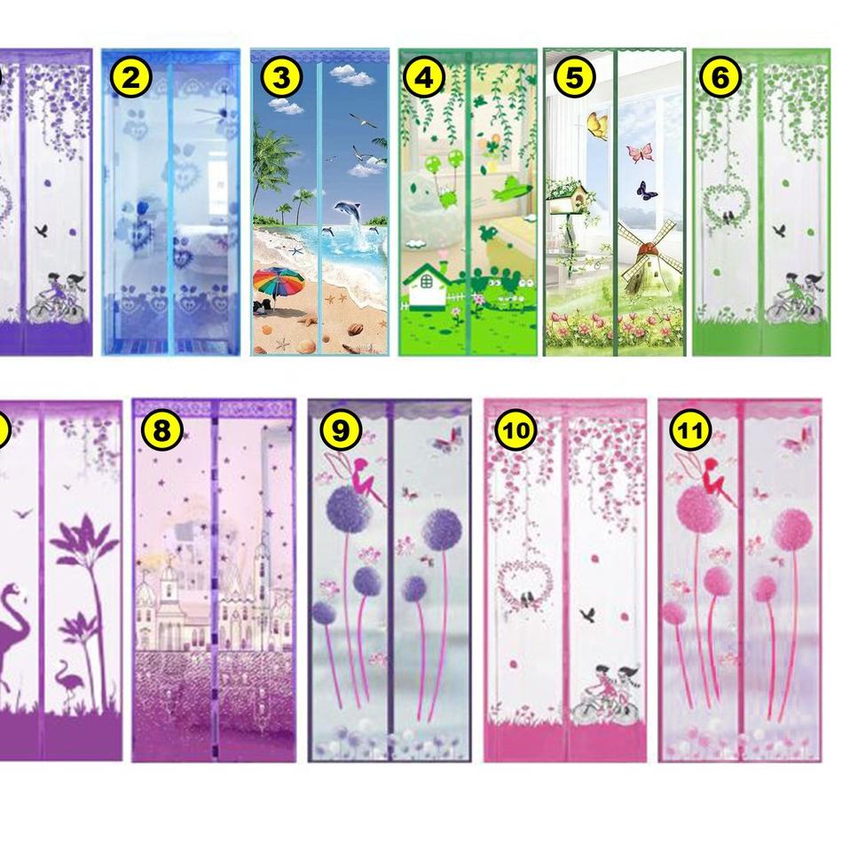 Stok Terbatas Pilihan Motif - Tirai Magnet Anti Nyamuk Tirai Kamar Tirai Baicuan Pintu Anti Nyamuk K