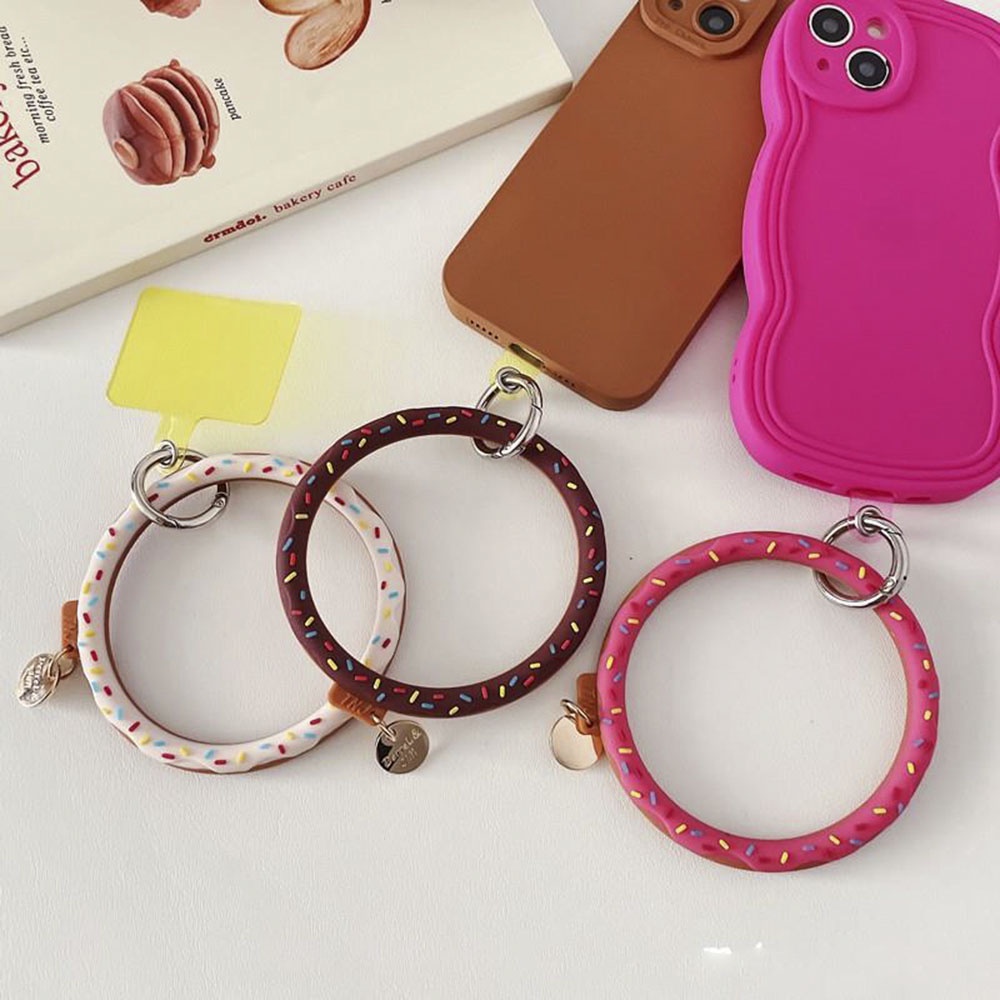 【COD Tangding】Ring Holder Handphone Bentuk Donat Bahan Silikon Anti Hilang