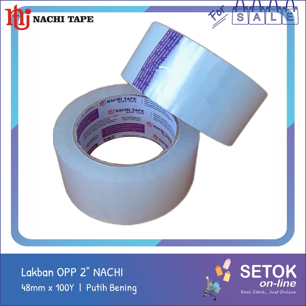 

Lakban OPP Bening 2 inch NACHI TAPE 48 mm x 100 Yard