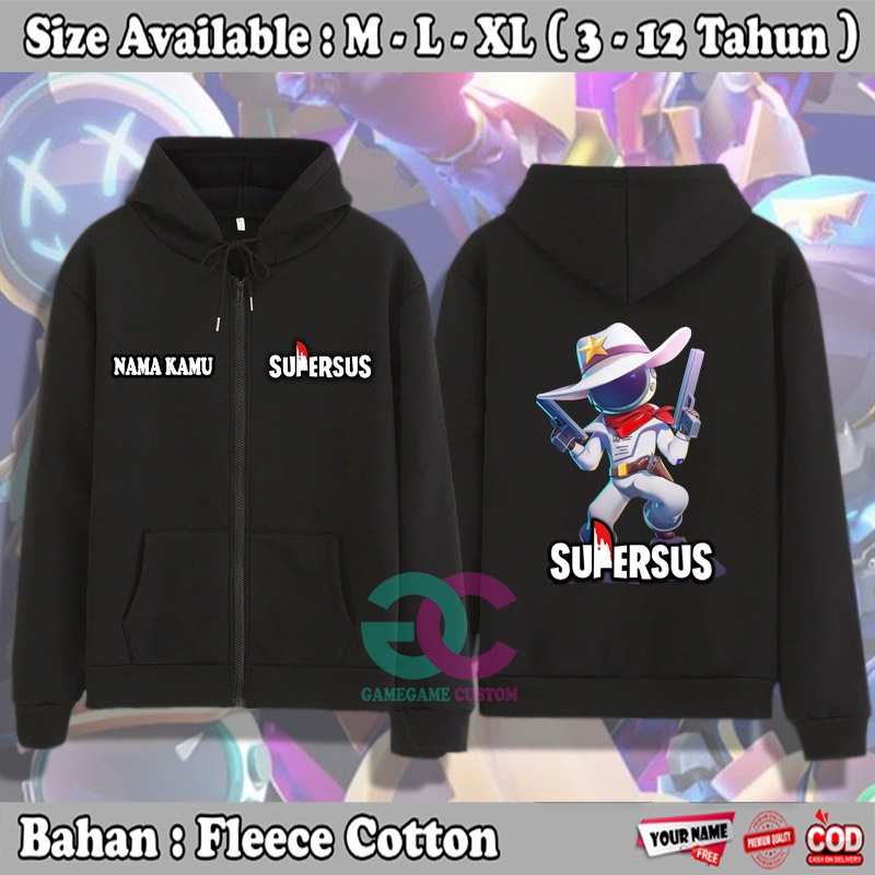 Zipper Anak Laki Laki Sheriff / Sweater Anak Sheriff Game Super Sus 147