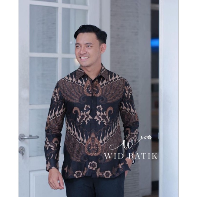 KEMEJA BATIK PRIA LENGAN PANJANG KEBAYA ARUNIKA LENGAN PANJANG KEMEJA PRIA KEMEJA COWO HEM BATIK BAJU BATIK KEMEJA LAMARAN KEMEJA RAPAT KEMEJA MOTIF BATIK KEMEJA WARNA BROWN HEM BATIK