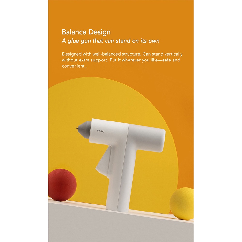 HOTO Pistol Lem Tembak Hot Melt Glue Gun Rechargeable - QWRJQ001 - White