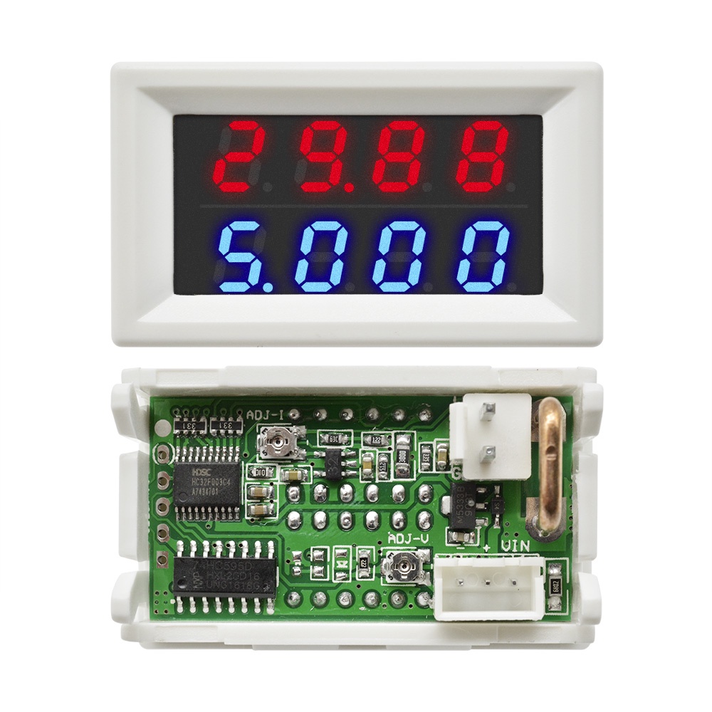 Voltmeter Ammeter Volt Meter Digital Dc 0-100v 10a 4 Bits Dengan Led Ganda