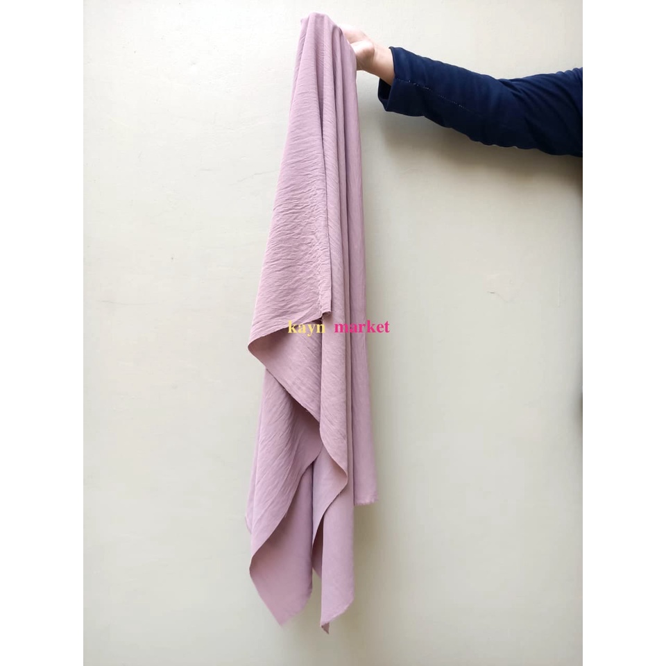 1/2 Meter Kain CEY AIRFLOW CRINKLE Dusty Pink Stretch Premium Grade A Meter Roll Grosir Ecer Fabric 