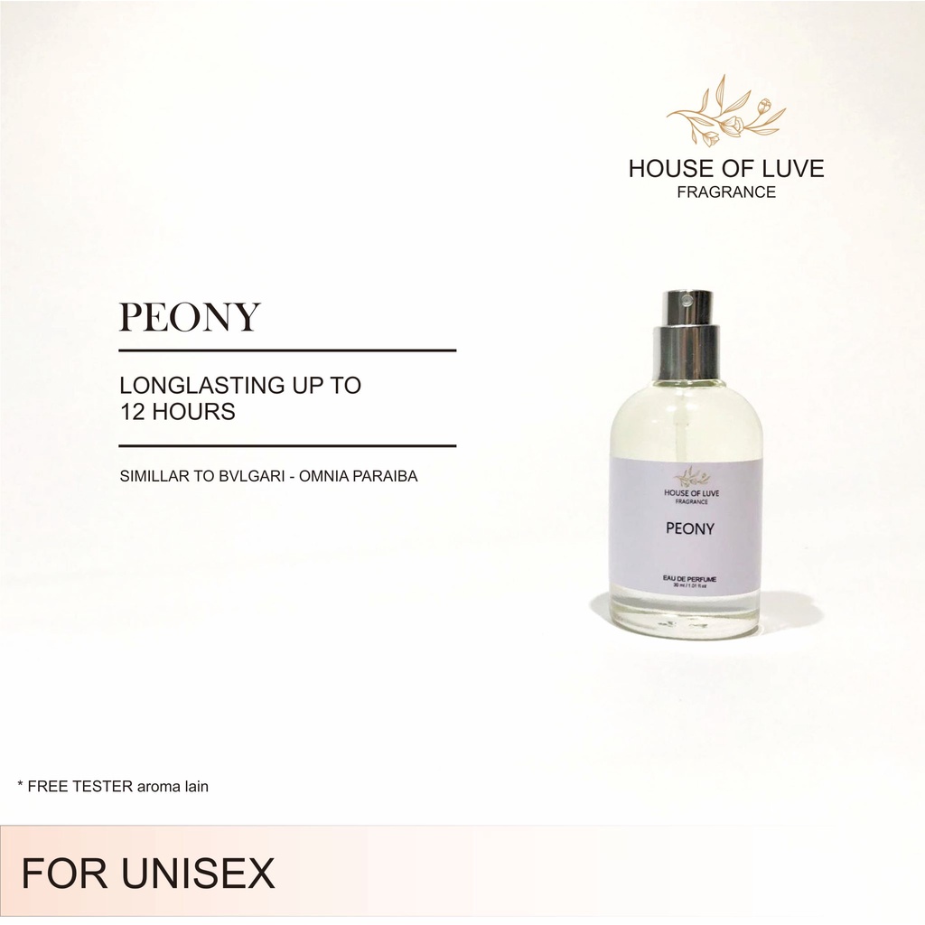 PEONY - Parfum wanita - Unisex - Inspired Bvlgari Omnia Paraiba by House Of Luve