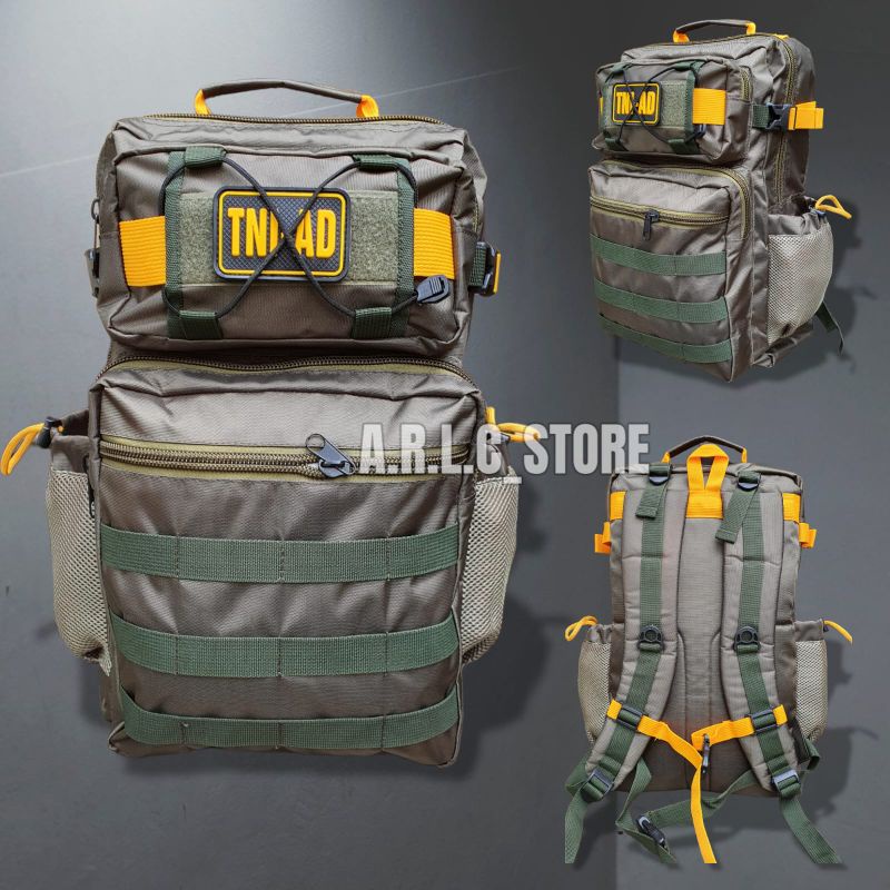 tas ransel hijau army - tas gendong model new leabanon hijau army - tas punggung hijau army