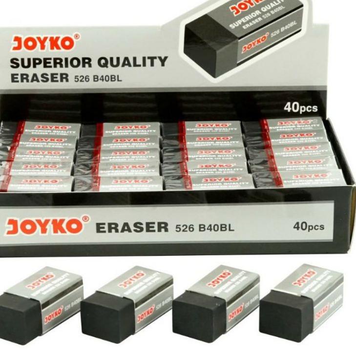 

READY ✅Penghapus Pencil Joyko Hitam 526 B50BL harga tertera 1 pack isi 40|KD1