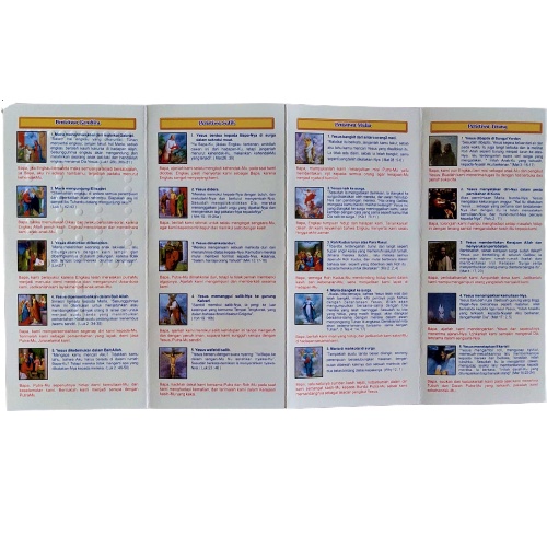 Lembar Doa Katolik Doa Rosario Bunda Maria Traktat Lembaran Selebaran Kaplet Buku Kartu Pamflet Helai Tuntunan Berdoa Rosario Umat Gereja Katholik