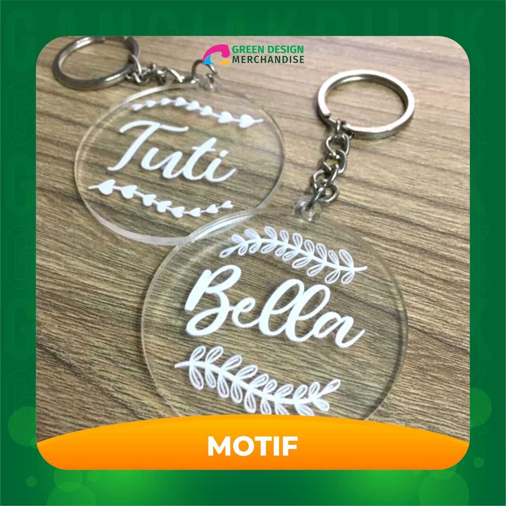 Gantungan Kunci Akrilik Nama Custom Print DTF UV Gantungan Kunci Akrilik Tekstur Timbul Gantungan kunci lettering Custom keychain gantungan kunci motor gantungan kunci mobil gantungan kunci lucu