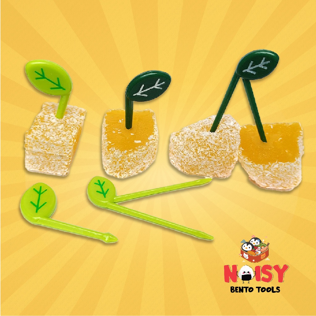 FOODPICKS 'LEAVES 2' TUSUKAN BENTO BENTUK DAUN