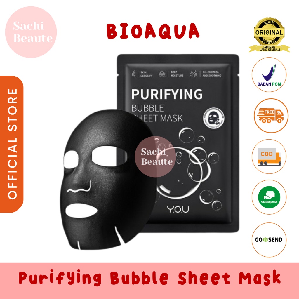 YOU Purifying Bubble Sheet Mask | Masker Wajah | Moisturizer &amp; Oil Control