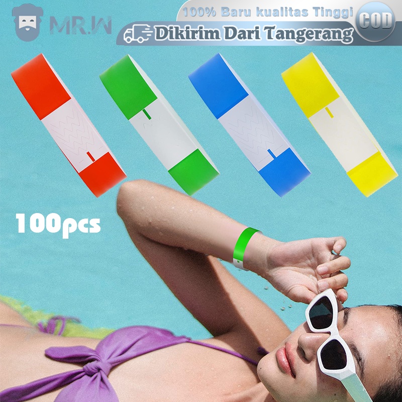 Gelang Tiket 100pcs Gelang Event Anti Air Tiket Event PVC Gelang Wahana Entry Event